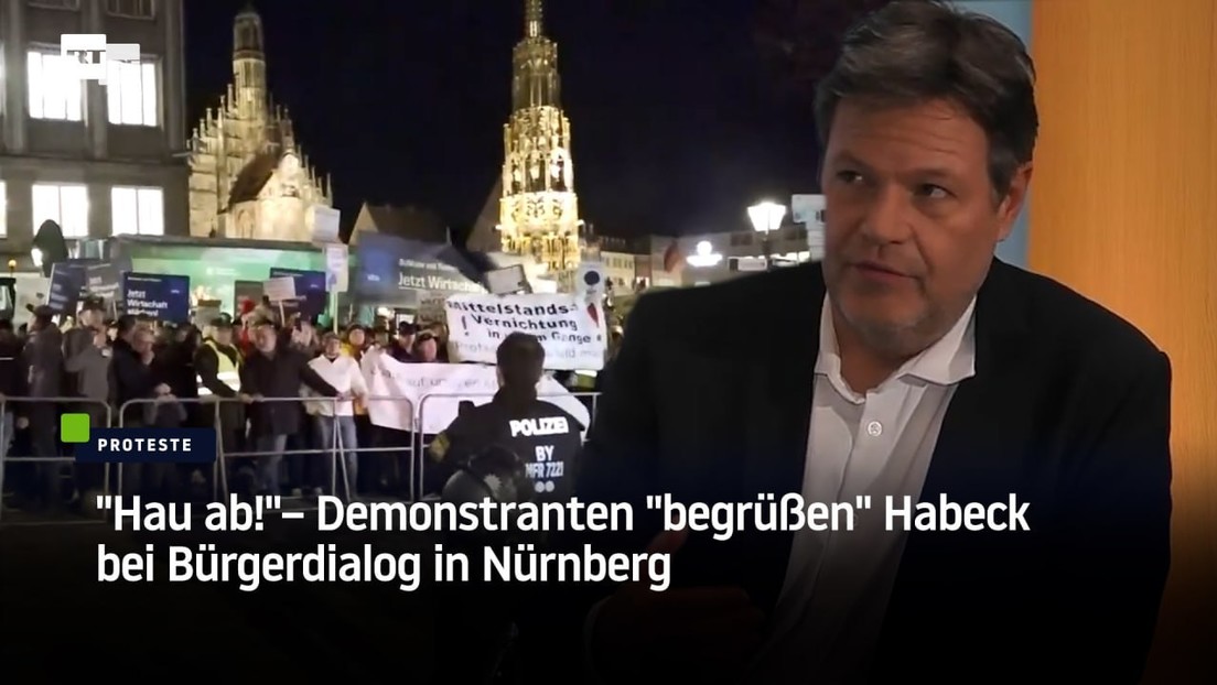"Hau ab!"– Demonstranten "begrüßen" Habeck bei Bürgerdialog in Nürnberg