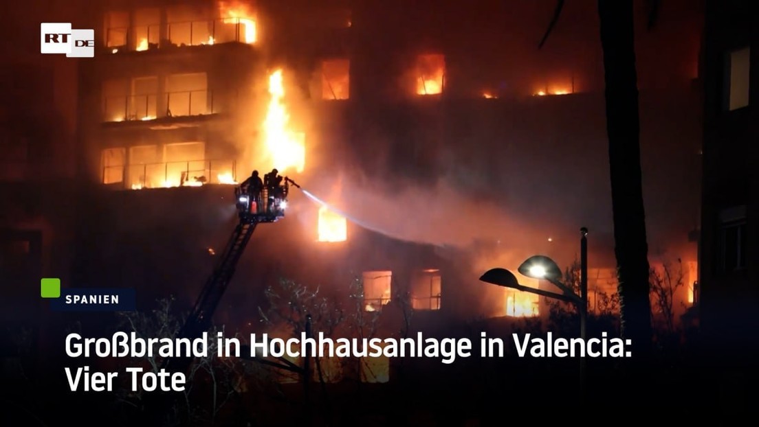 Großbrand in Hochhausanlage in Valencia: Vier Tote