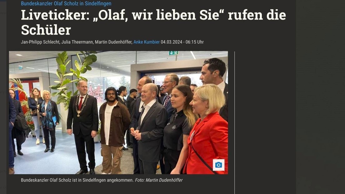 Der tägliche Wahnsinn – Stuttgarter Zeitung entzückt: "'Olaf, wir lieben Sie' rufen die Schüler"
