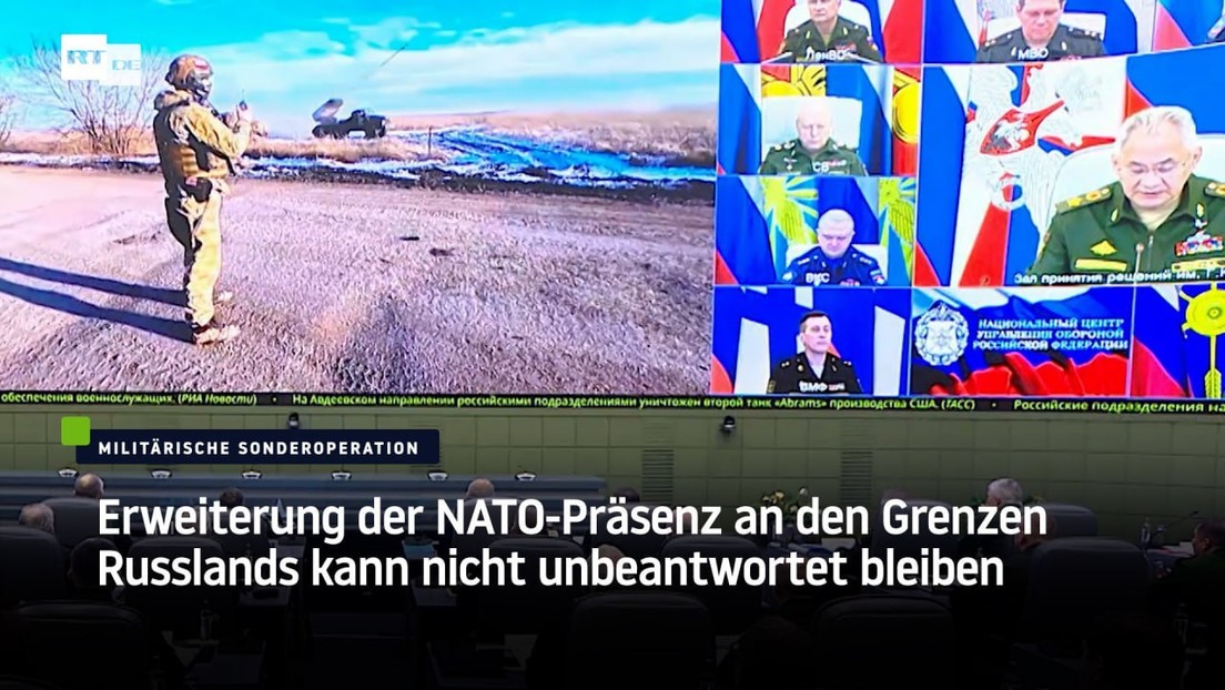 Schoigu: Erweiterung der NATO-Präsenz an den Grenzen Russlands kann nicht unbeantwortet bleiben