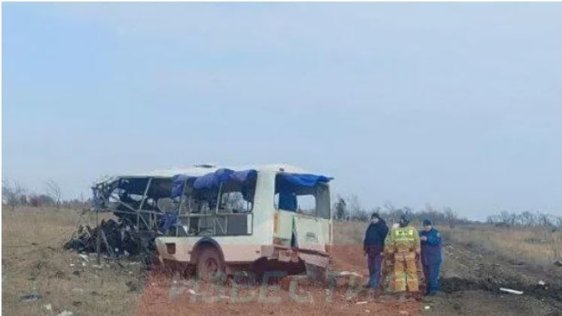 Fünf Tote: Im Gebiet Lugansk explodiert ein Bus auf einer Landmine