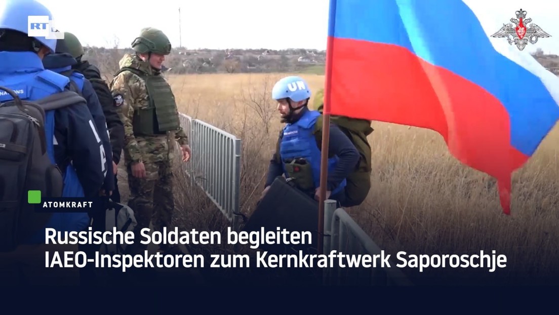 Russische Soldaten begleiten IAEO-Inspektoren zum Kernkraftwerk Saporoschje
