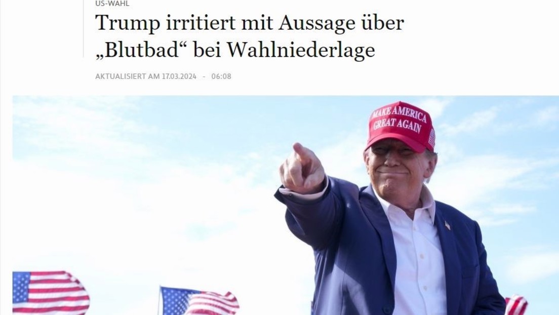 "Blutbad bei Wahlniederlage" – Deutsche Medien täuschen Leser bewusst zu Trump-Aussage in einer Rede
