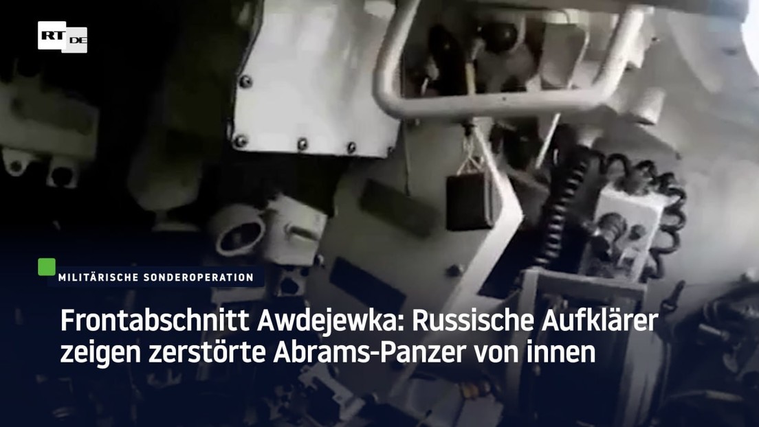 Frontabschnitt Awdejewka: Russische Aufklärer zeigen zerstörte Abrams-Panzer von innen