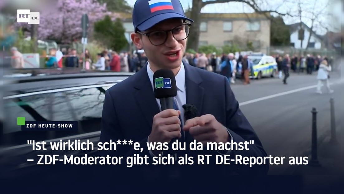 "Ist wirklich sch***e, was du da machst" – ZDF-Moderator gibt sich als RT DE-Reporter aus