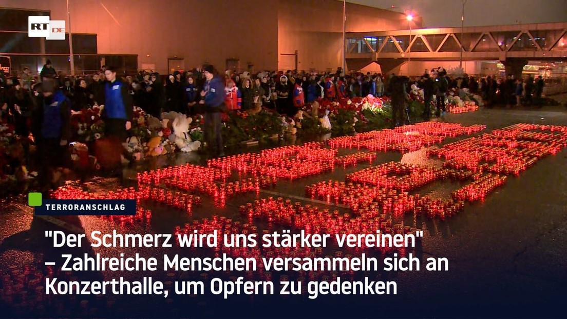 "Der Schmerz wird uns stärker vereinen" – An der Konzerthalle gedenken zahlreiche Menschen der Opfer