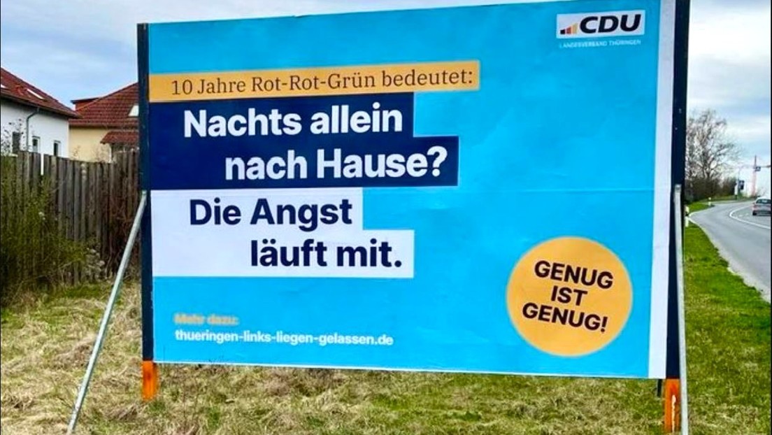 "Die Angst läuft mit" – Thüringer CDU-Wahlplakat sorgt für Empörungen und Diskussionen