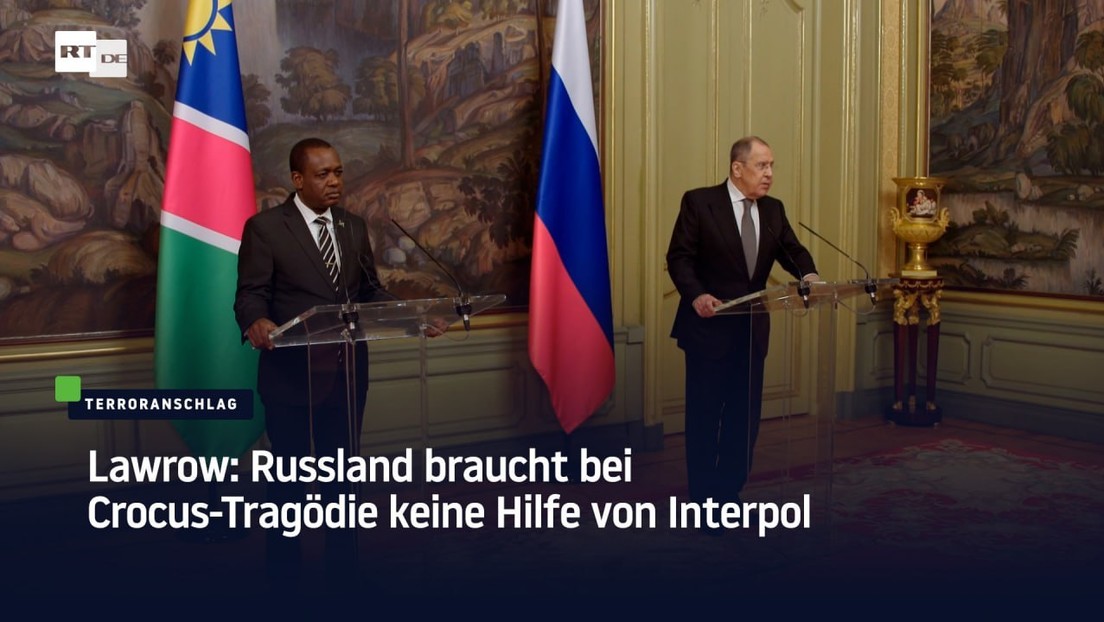 Lawrow: Russland braucht bei Crocus-Tragödie keine Hilfe von Interpol