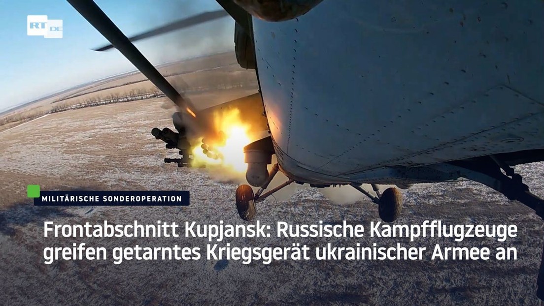 Frontabschnitt Kupjansk: Russische Kampfflugzeuge greifen getarntes gegnerisches Kriegsgerät an