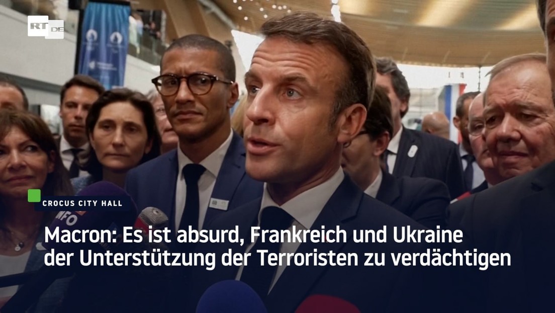 Macron: Es ist absurd, Frankreich und Ukraine der Unterstützung der Terroristen zu verdächtigen