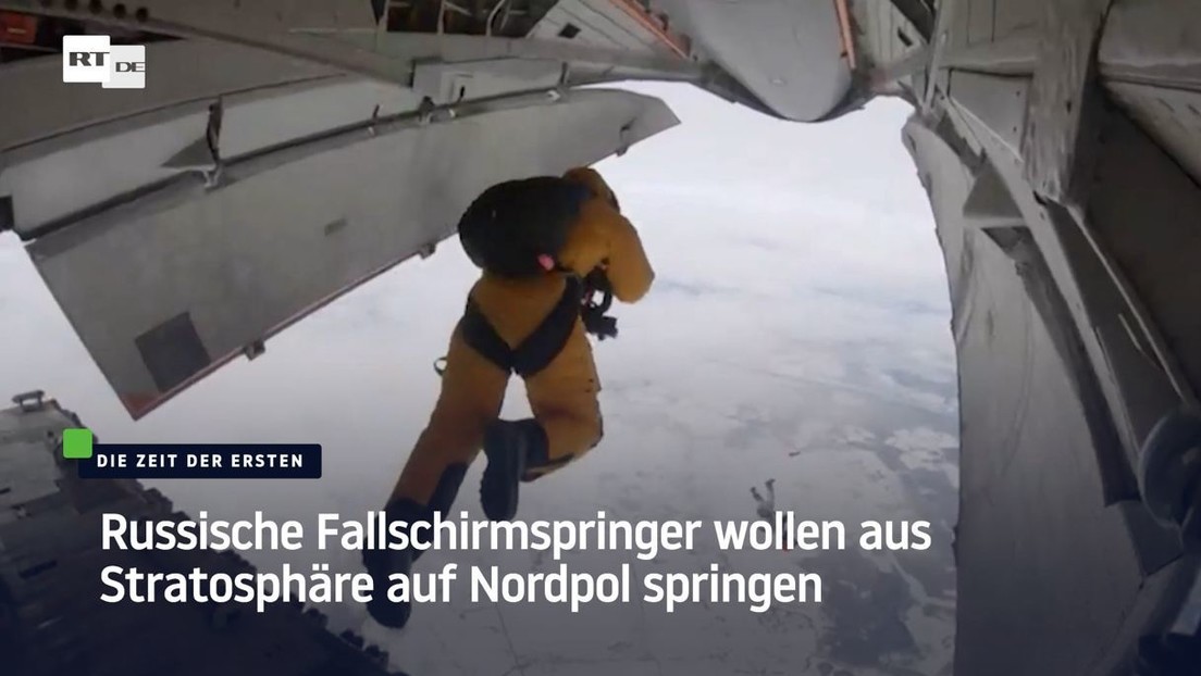 Russische Fallschirmspringer wollen aus Stratosphäre auf Nordpol springen