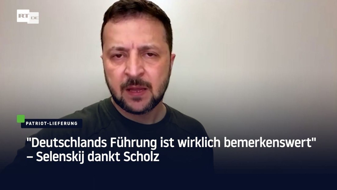 "Deutschlands Führung ist wirklich bemerkenswert" – Selenskij dankt Scholz