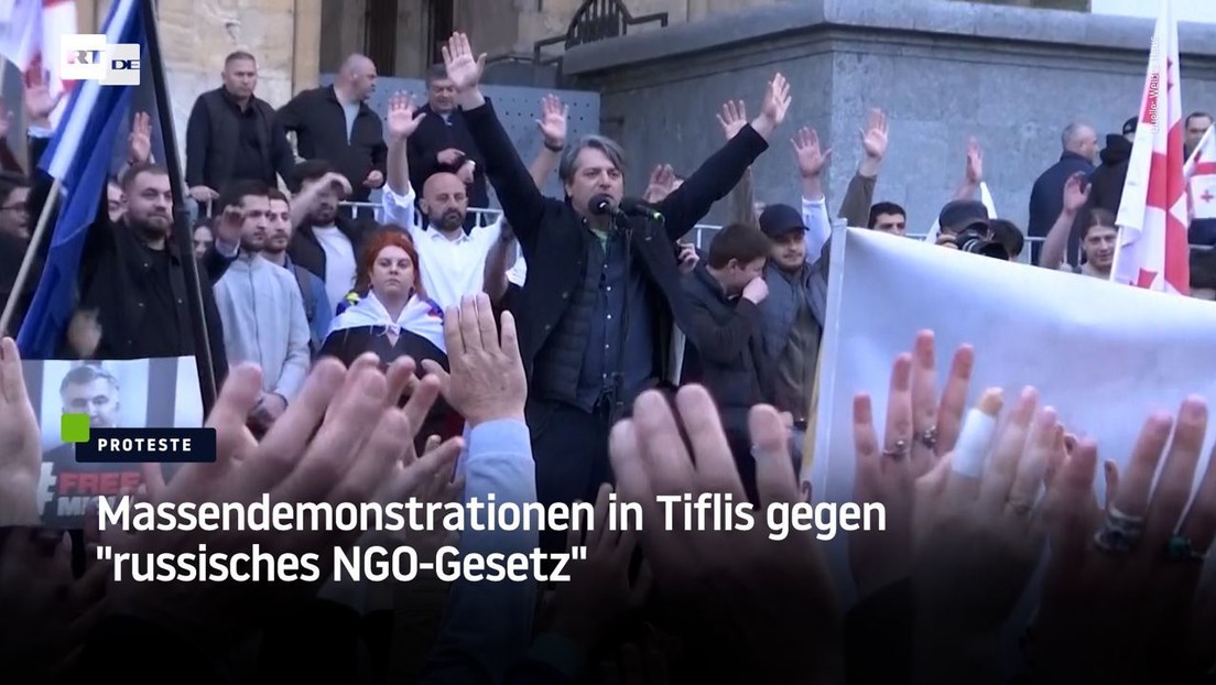 Massendemonstrationen in Tiflis gegen "russisches NGO-Gesetz"