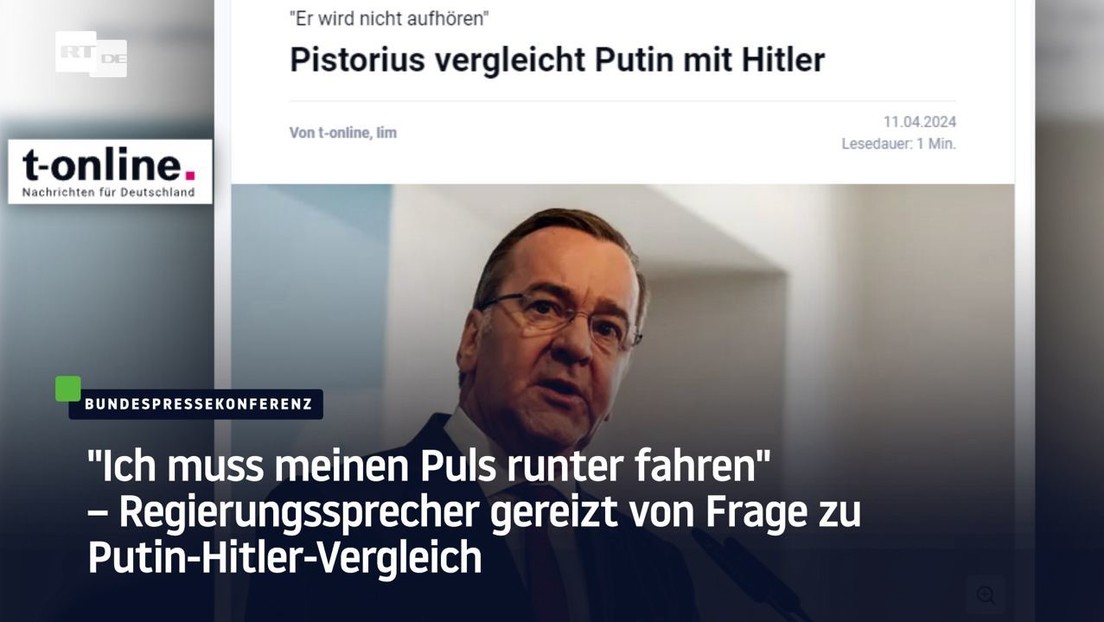 "Muss meinen Puls runter fahren" – Regierungssprecher gereizt wegen Frage zu Putin-Hitler-Vergleich