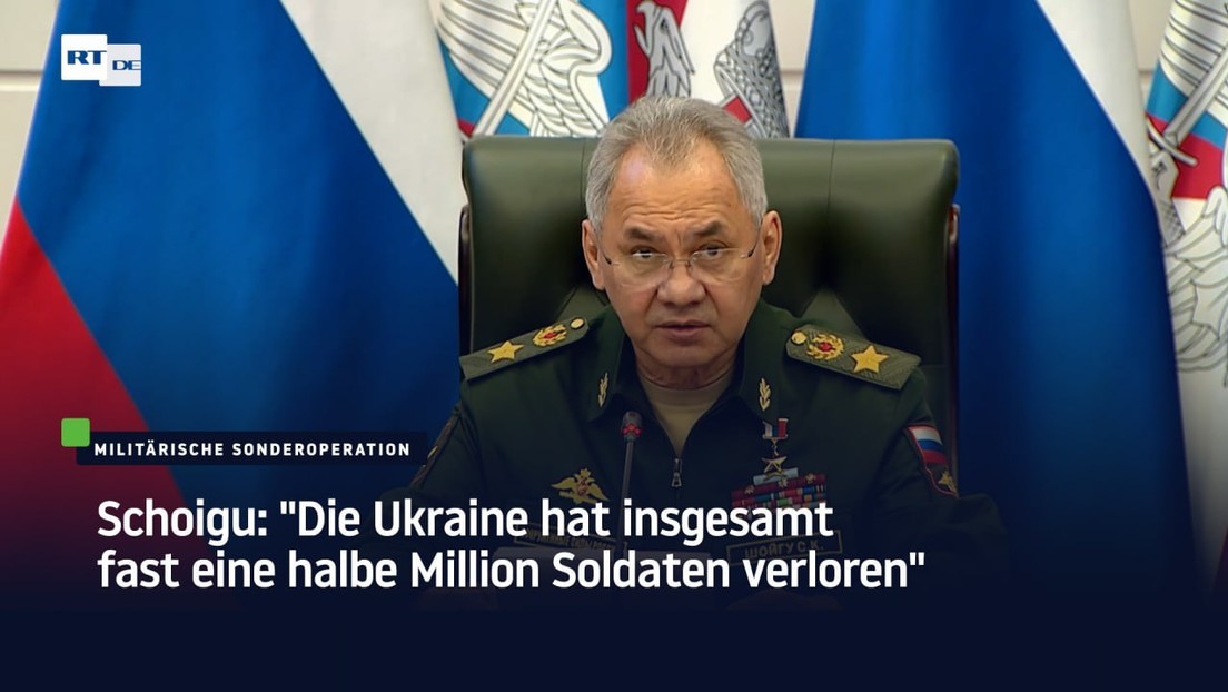 Schoigu: "Die Ukraine hat insgesamt fast eine halbe Million Soldaten verloren"