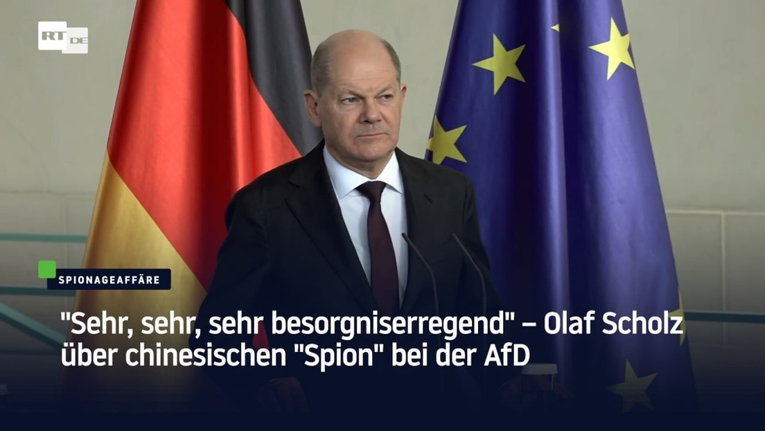 "Sehr, sehr, sehr besorgniserregend" – Olaf Scholz über chinesischen "Spion" bei der AfD