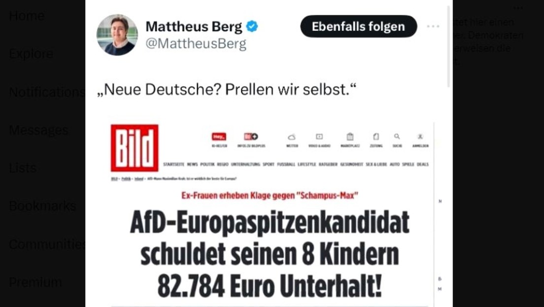 Der tägliche Wahnsinn – SPD-Wahlkampf-Profi löscht "Fake-Collage", weiß jedoch: Krah ist "Faschist"