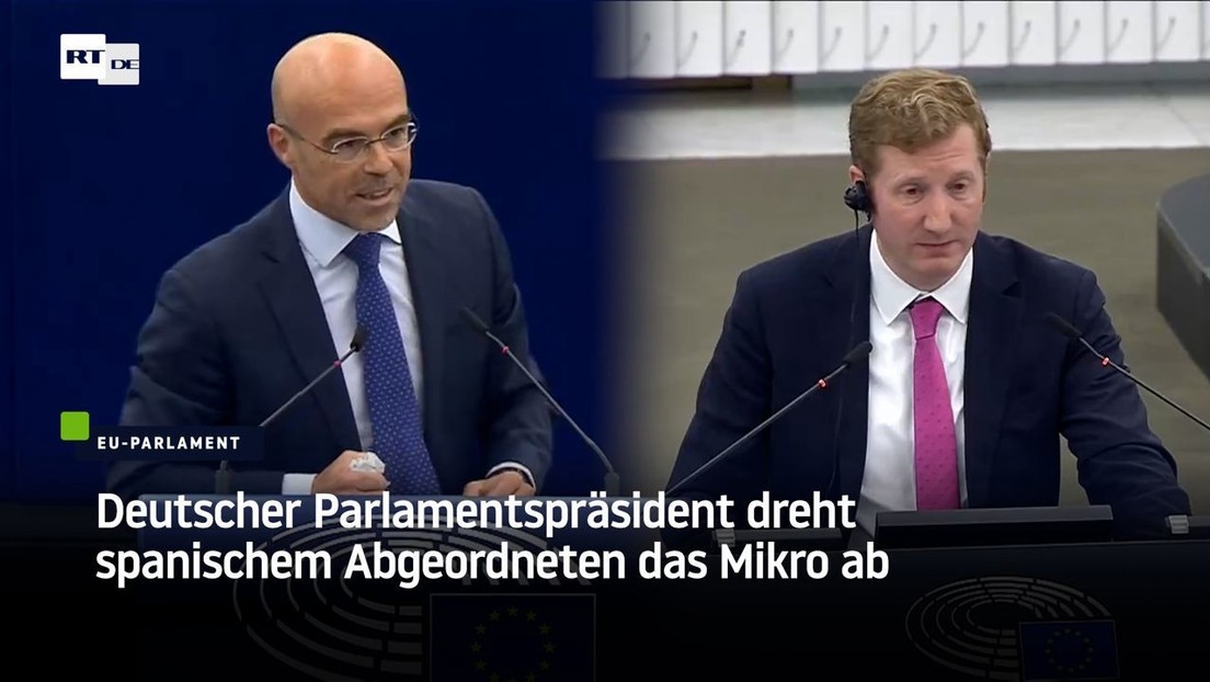Deutscher Parlamentspräsident dreht spanischem Abgeordneten das Mikro ab