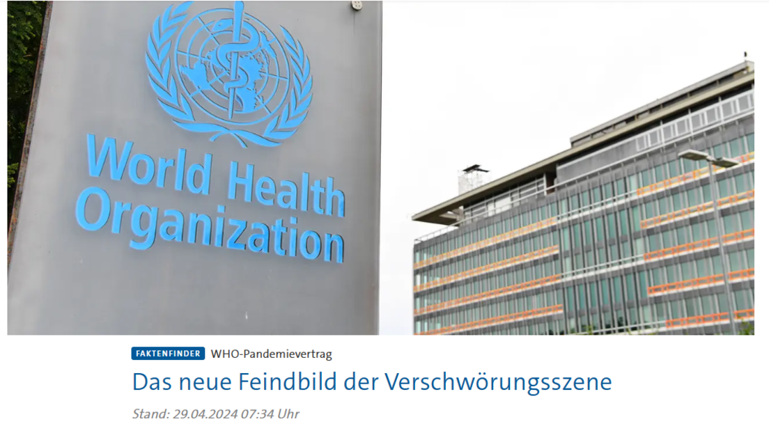Dorn im Auge der "Verschwörungsszene": Tagesschau über Kritiker des WHO-Pandemievertrags