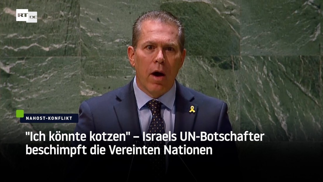 "Ich könnte kotzen" – Israels UN-Botschafter beschimpft die Vereinten Nationen