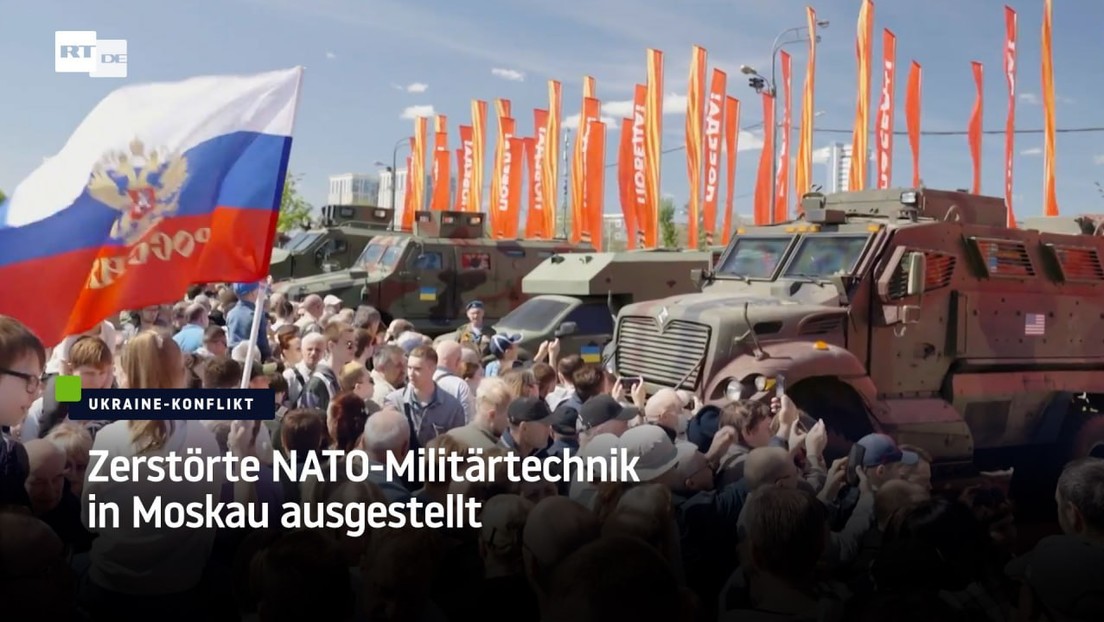 Zerstörte NATO-Militärtechnik in Moskau ausgestellt