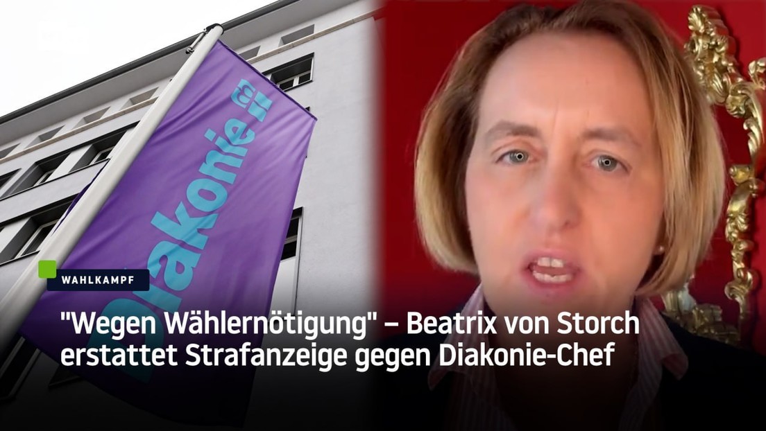 "Wegen Wählernötigung" – Beatrix von Storch erstattet Strafanzeige gegen Diakonie-Chef