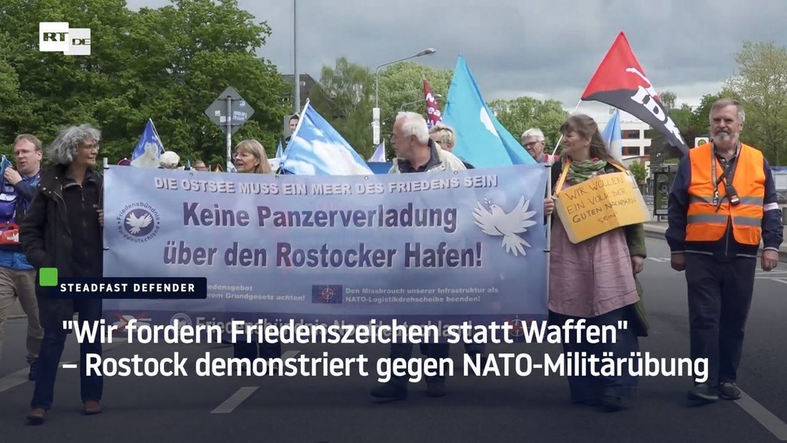 "Wir fordern Friedenszeichen statt Waffen" – Rostock demonstriert gegen NATO-Militärübung