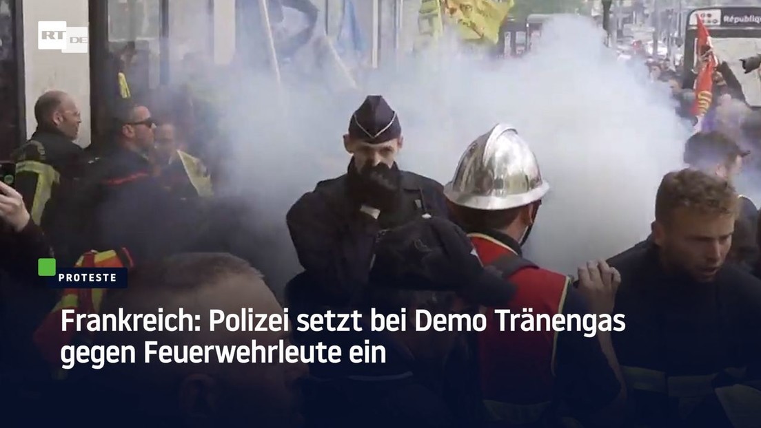 Paris: Polizei setzt bei Demo Tränengas gegen Feuerwehrleute ein