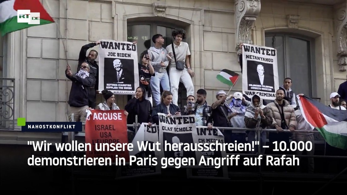 "Wir wollen unsere Wut herausschreien!" – 10.000 demonstrieren in Paris gegen Angriff auf Rafah