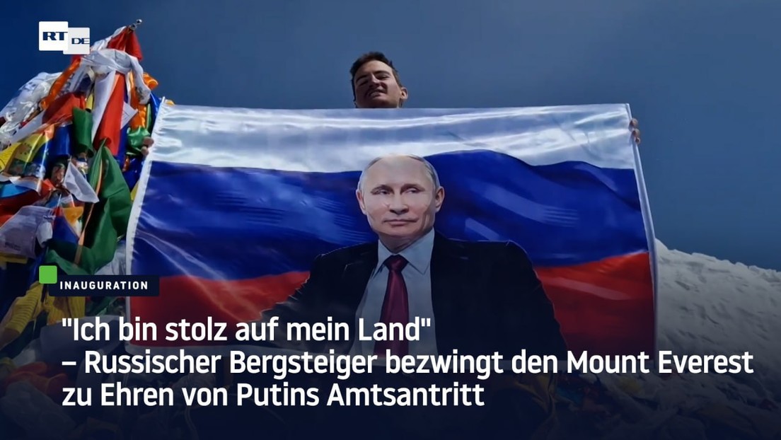 "Ich bin stolz auf mein Land" – Russischer Bergsteiger bezwingt den Mount Everest zu Ehren von Putin