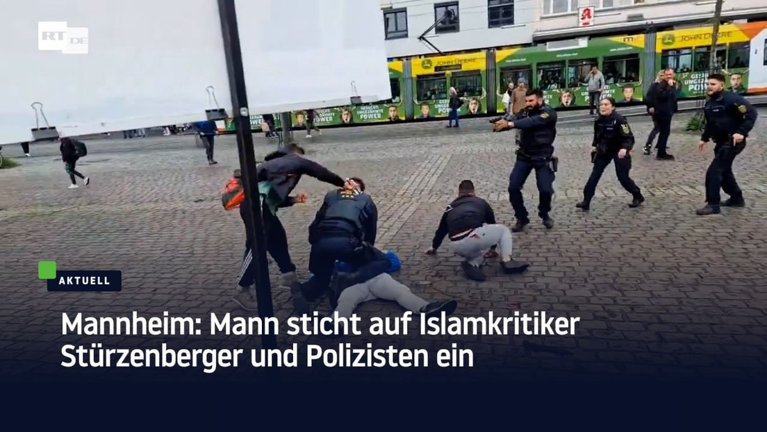 Mannheim: Mann sticht auf Islamkritiker Stürzenberger und Polizisten ein
