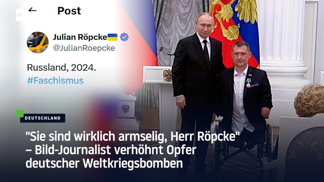 "Sie sind wirklich armselig, Herr Röpcke" – Bild-Journalist verhöhnt Opfer deutscher Weltkriegsbombe