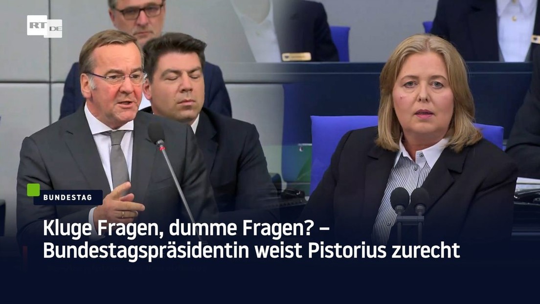 Kluge Fragen, dumme Fragen? – Bundestagspräsidentin weist Pistorius zurecht
