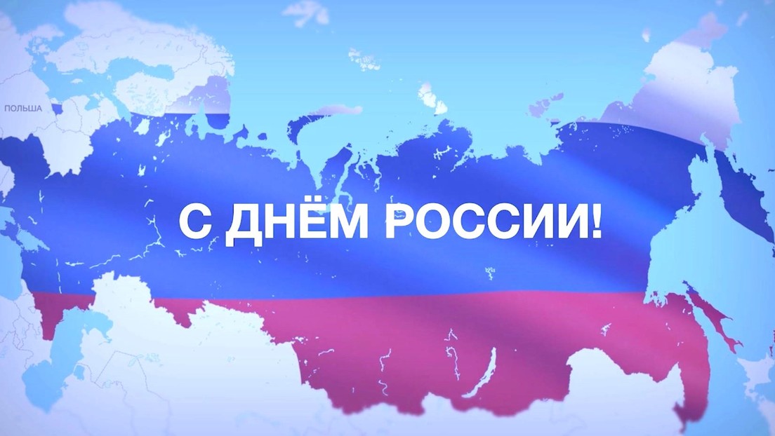 Medwedew gratuliert zum Nationalfeiertag mit einer Karte Russlands – einschließlich der Ukraine