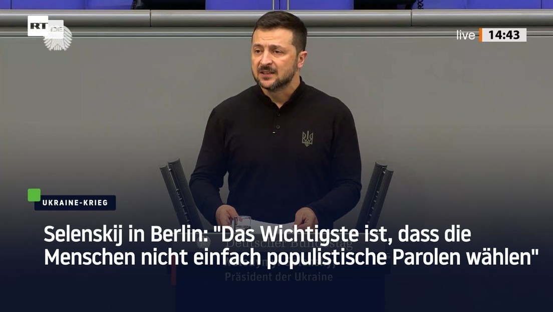 Selenskij erntet Standing Ovations im Bundestag: "Putins Marsch durch Europa gemeinsam stoppen!"