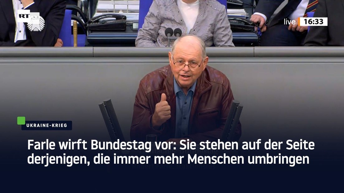 Farle wirft Bundestag vor: Sie stehen auf der Seite derjenigen, die immer mehr Menschen umbringen