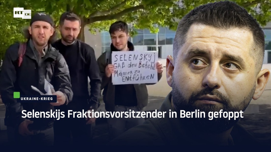 Peinlich: Selenskijs Fraktionsvorsitzender in Berlin gefoppt