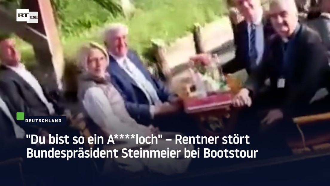 "Du bist so ein A****loch" – Rentner stört Bundespräsident Steinmeier bei Bootstour