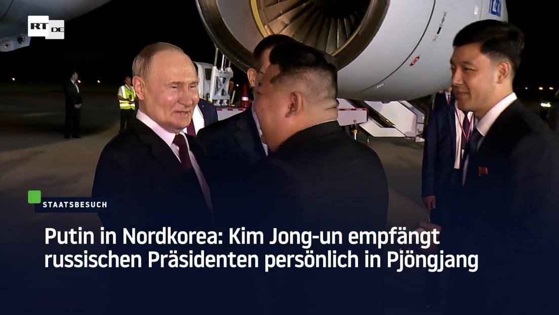 Putin in Nordkorea: Kim Jong-un empfängt russischen Präsidenten persönlich in Pjöngjang