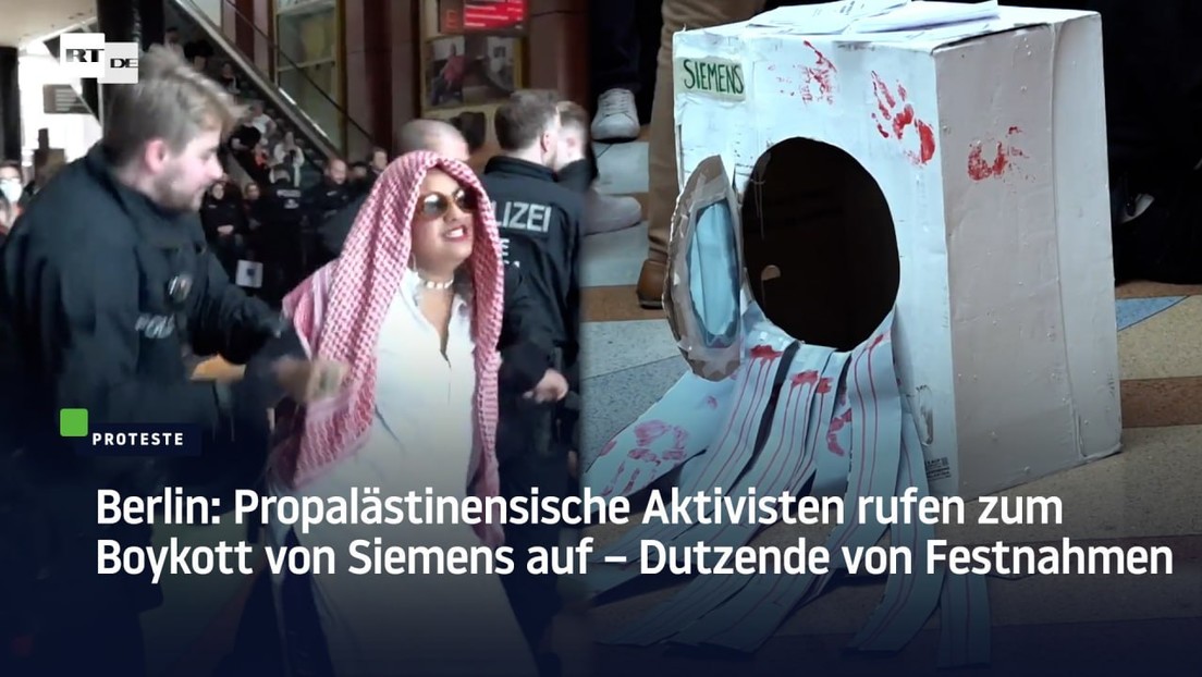 Berlin: Propalästinensische Aktivisten rufen zum Boykott von Siemens auf – Dutzende von Festnahmen