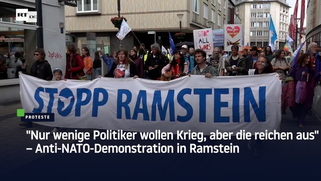 "Nur wenige Politiker wollen Krieg, aber die reichen aus" – Anti-NATO-Demonstration in Ramstein