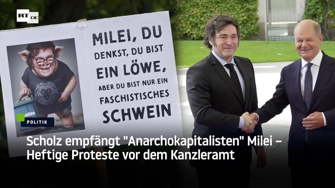 Scholz empfängt "Anarchokapitalisten" Milei – Heftige Proteste vor dem Kanzleramt