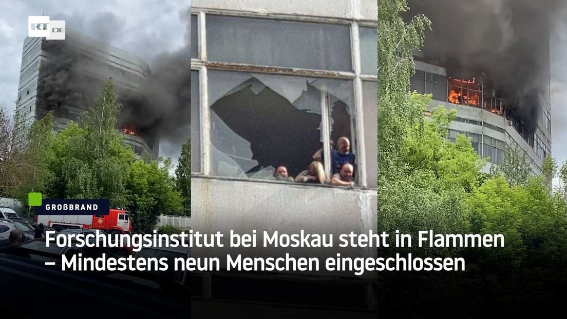Forschungsinstitut bei Moskau steht in Flammen – Mindestens neun Menschen eingeschlossen