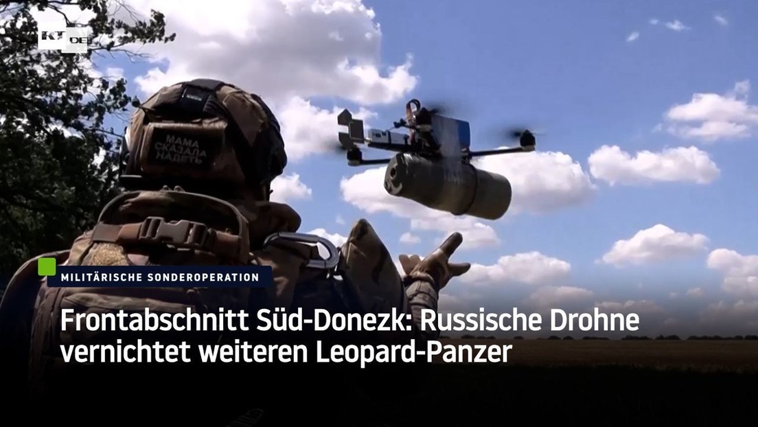 Frontabschnitt Süd-Donezk: Russische Drohne vernichtet weiteren Leopard-Panzer