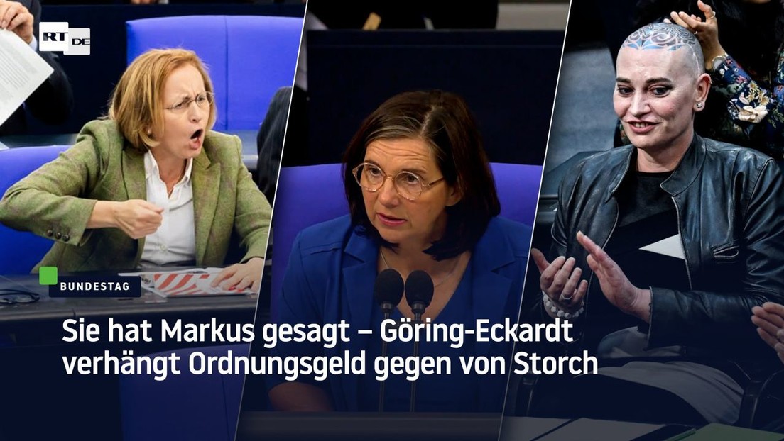 Sie hat Markus gesagt – Göring-Eckardt verhängt Ordnungsgeld gegen von Storch