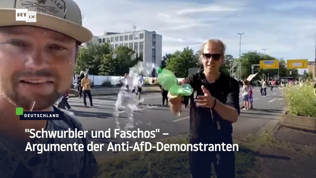 "Schwurbler und Faschos" – Argumente der Anti-AfD-Demonstranten