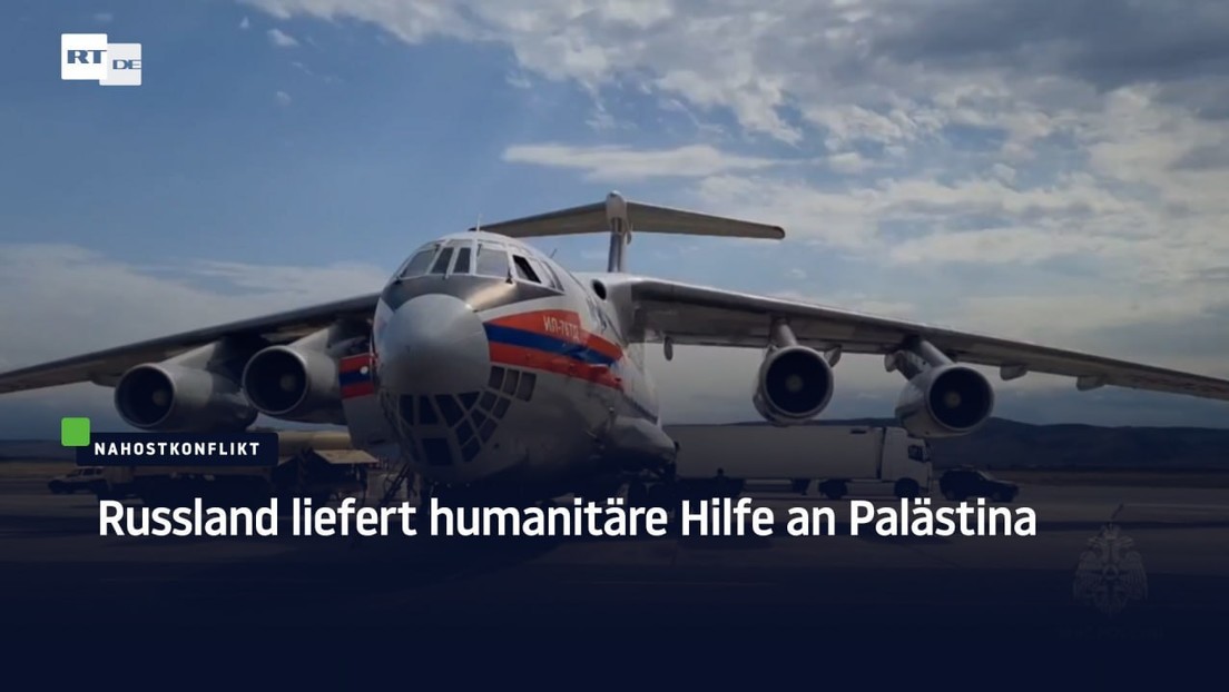 Russland liefert humanitäre Hilfe an Palästina