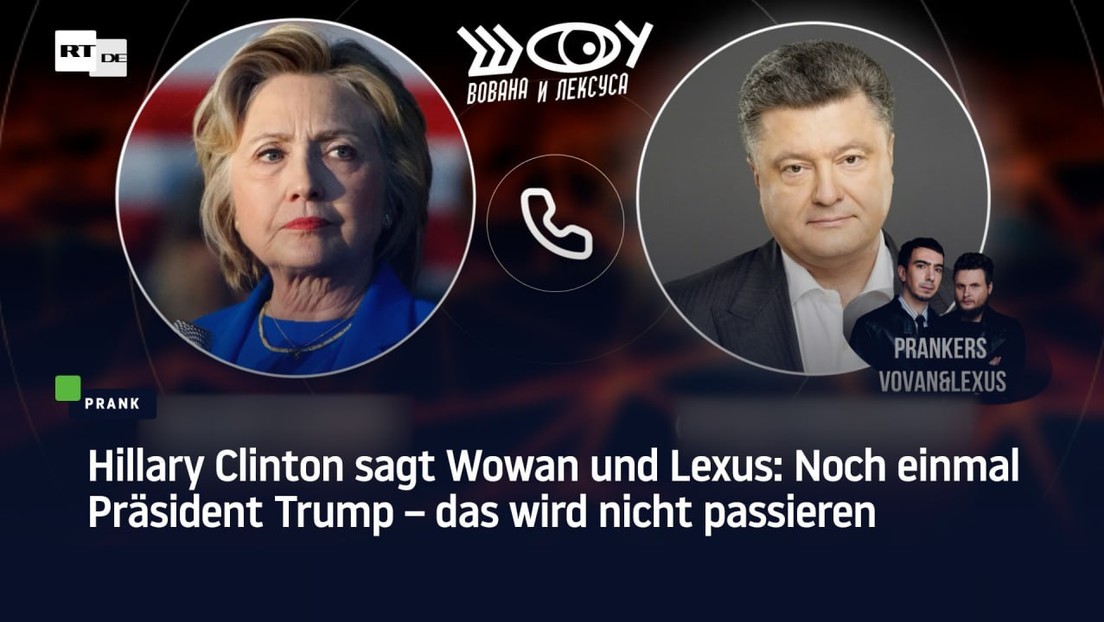 Hillary Clinton sagt Wowan und Lexus: Noch einmal Präsident Trump – das wird nicht passieren