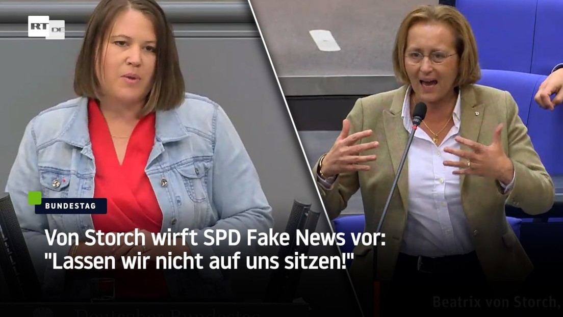 Von Storch wirft SPD Fake News vor: "Lassen wir nicht auf uns sitzen!"