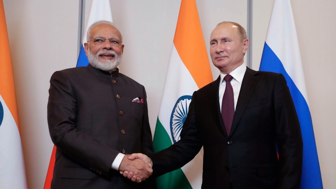 Modi und Putin verhandeln zwischennationalen Zahlungsverkehr